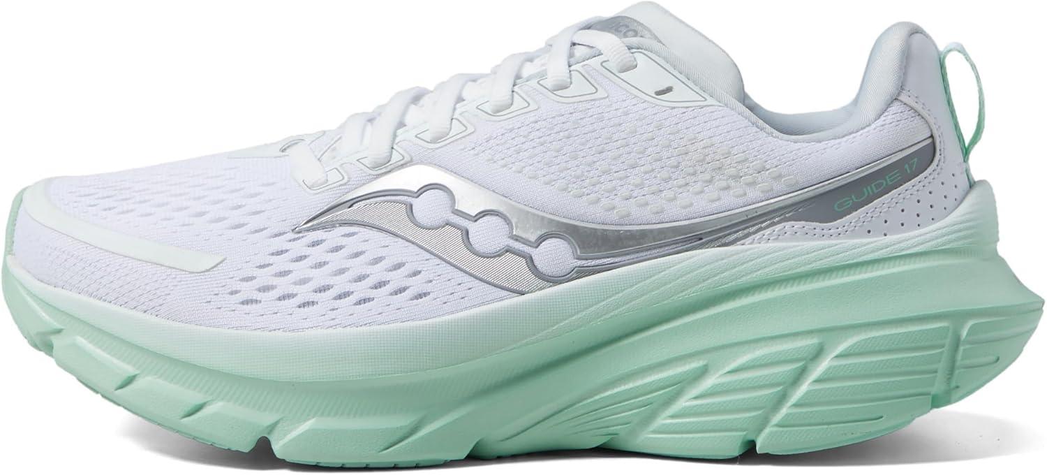 image:imageSaucony Womens Guide 17 Running SneakersWhiteJade