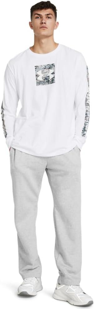 image:imageUnder Armour Mens Rival Fleece Pants011 Mod Gray Light Heather White
