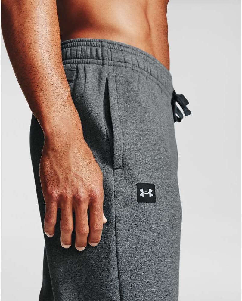 image:imageUnder Armour Mens Rival Fleece PantsPitch Gray Light Heather 012Onyx White