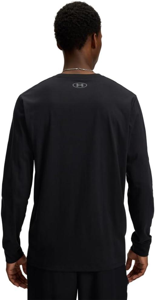 image:imageUnder Armour Mens Sportstyle Left Chest LongSleeve TShirt002 Black Pitch Gray
