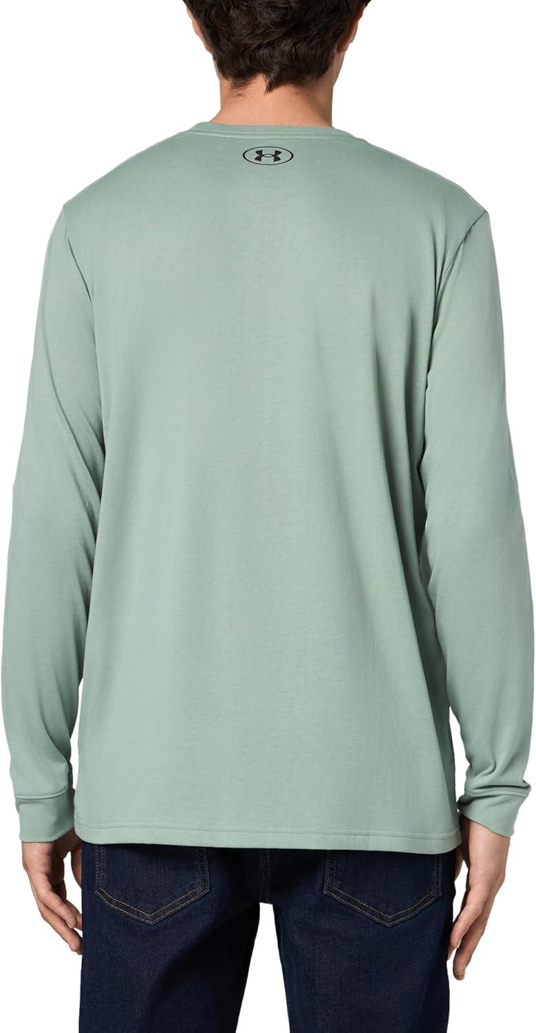 image:imageUnder Armour Mens Sportstyle Left Chest LongSleeve TShirt348 Silica Green Black