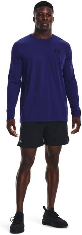 image:imageUnder Armour Mens Sportstyle Left Chest LongSleeve TShirt468 Sonar Blue Black Black