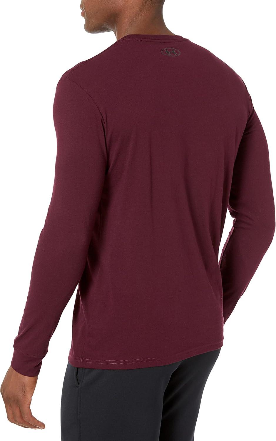 image:imageUnder Armour Mens Sportstyle Left Chest LongSleeve TShirtDark Maroon 601Black