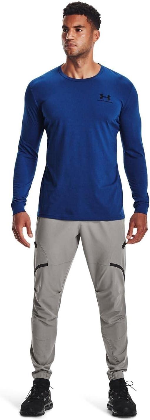 image:imageUnder Armour Mens Sportstyle Left Chest LongSleeve TShirtTech Blue 432Black
