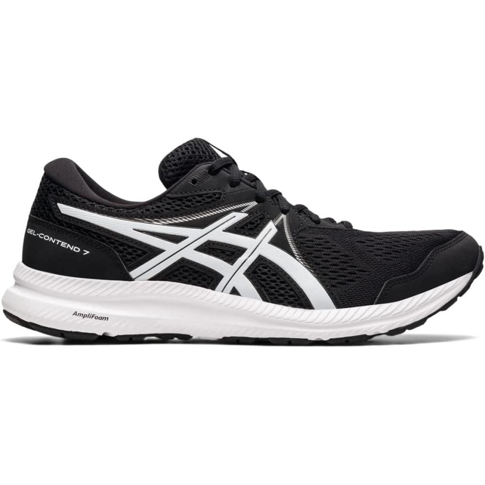 image:imageASICS Mens GelContend 7 Running ShoeBlackWhite