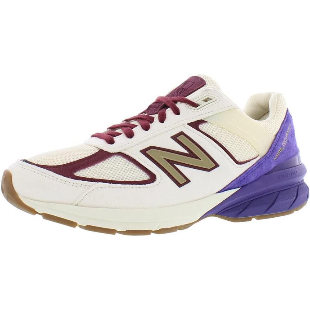 image:imageNew Balance Mens 990 V5 Running ShoesWhiteMaroonPurple