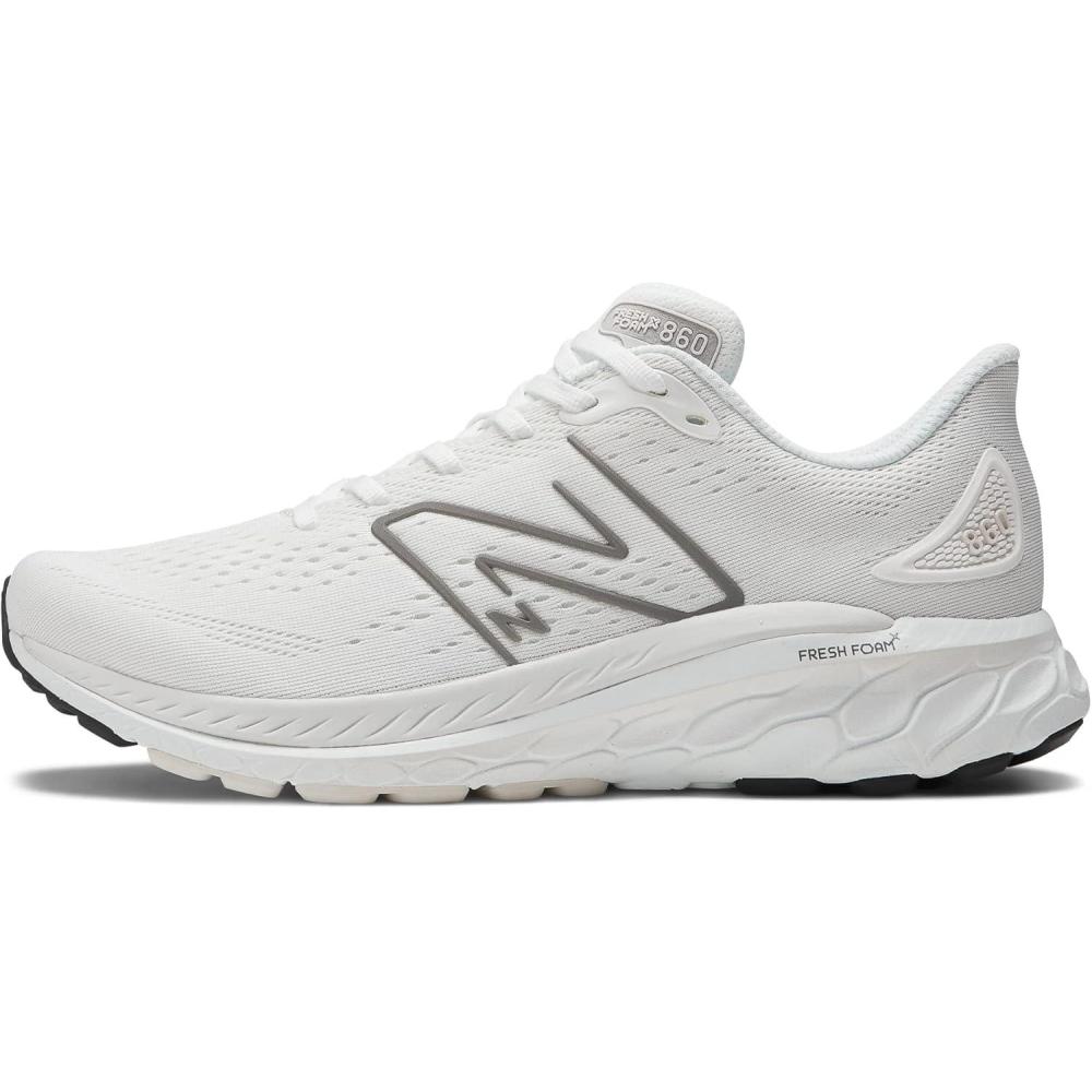 image:imageNew Balance Mens Fresh Foam 1080v6 Running ShoeWhiteDark Silver MetallicReflection