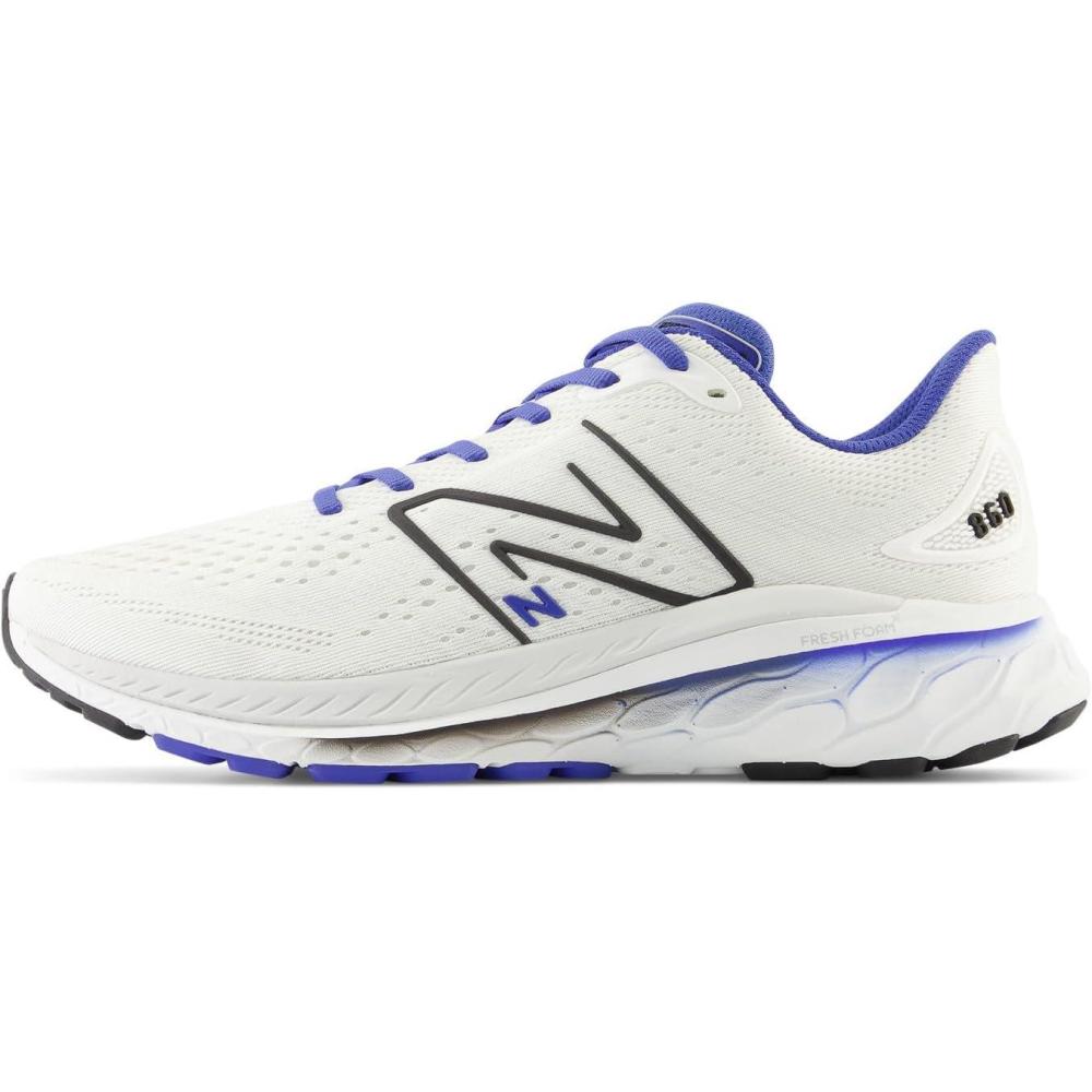 image:imageNew Balance Mens Fresh Foam 1080v6 Running ShoeWhiteMarine Blue