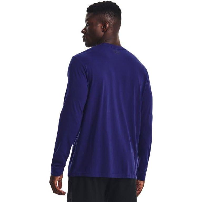 image:imageUnder Armour Mens Sportstyle Left Chest LongSleeve TShirt468 Sonar Blue Black Black