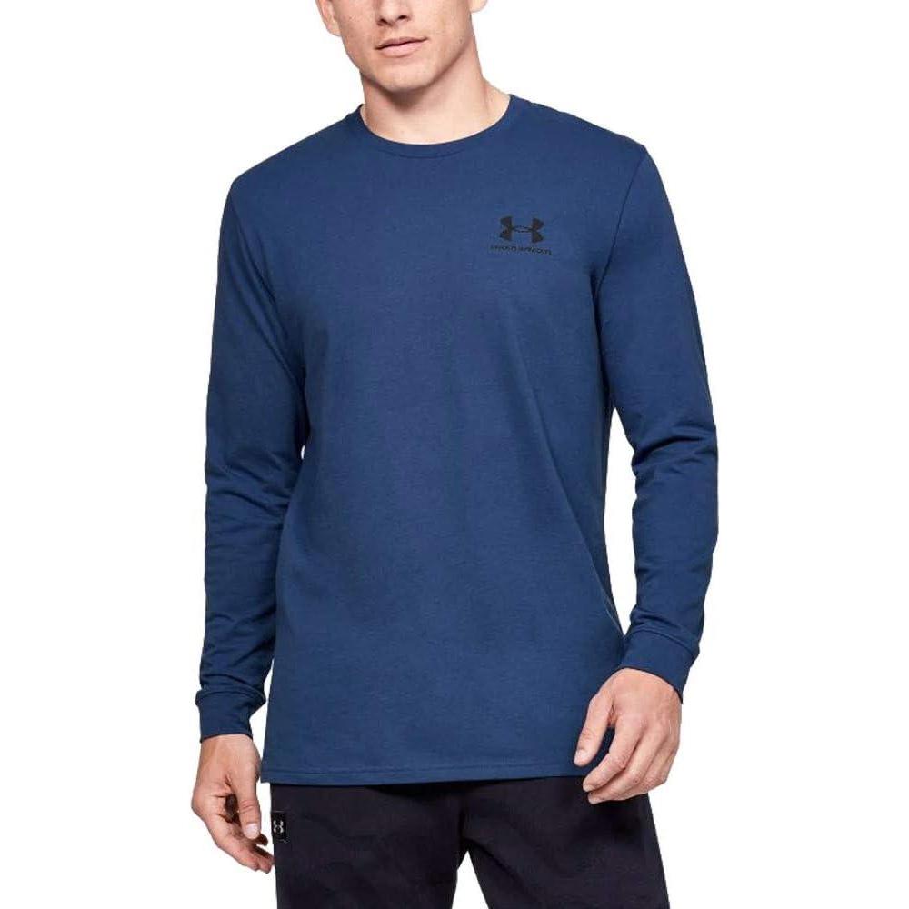 image:imageUnder Armour Mens Sportstyle Left Chest LongSleeve TShirtAmerican Blue 449Black