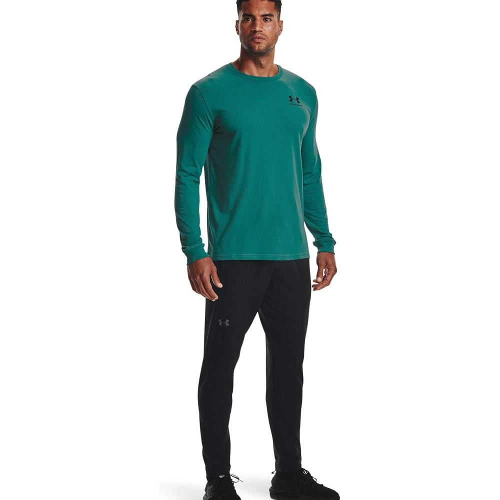 image:imageUnder Armour Mens Sportstyle Left Chest LongSleeve TShirtCerulean 452Black