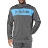 adidas Big & Tall Essentials Tricot 3-Stripes Linear Track Jacket Grey Six MD Tall