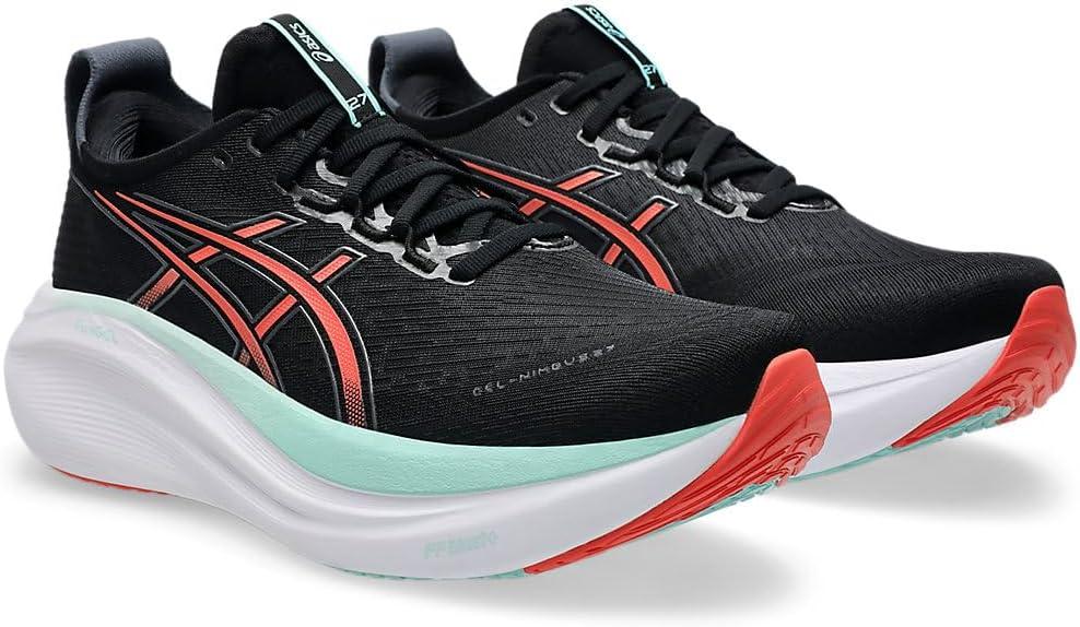 image:imageASICS Mens GelNimbus 27 Running ShoesBlackCoral Reef