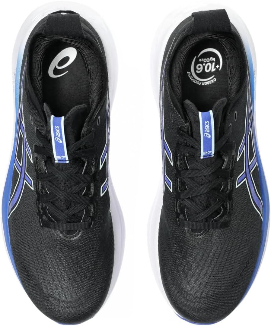 image:imageASICS Mens GelNimbus 27 Running ShoesBlackDark Cobalt