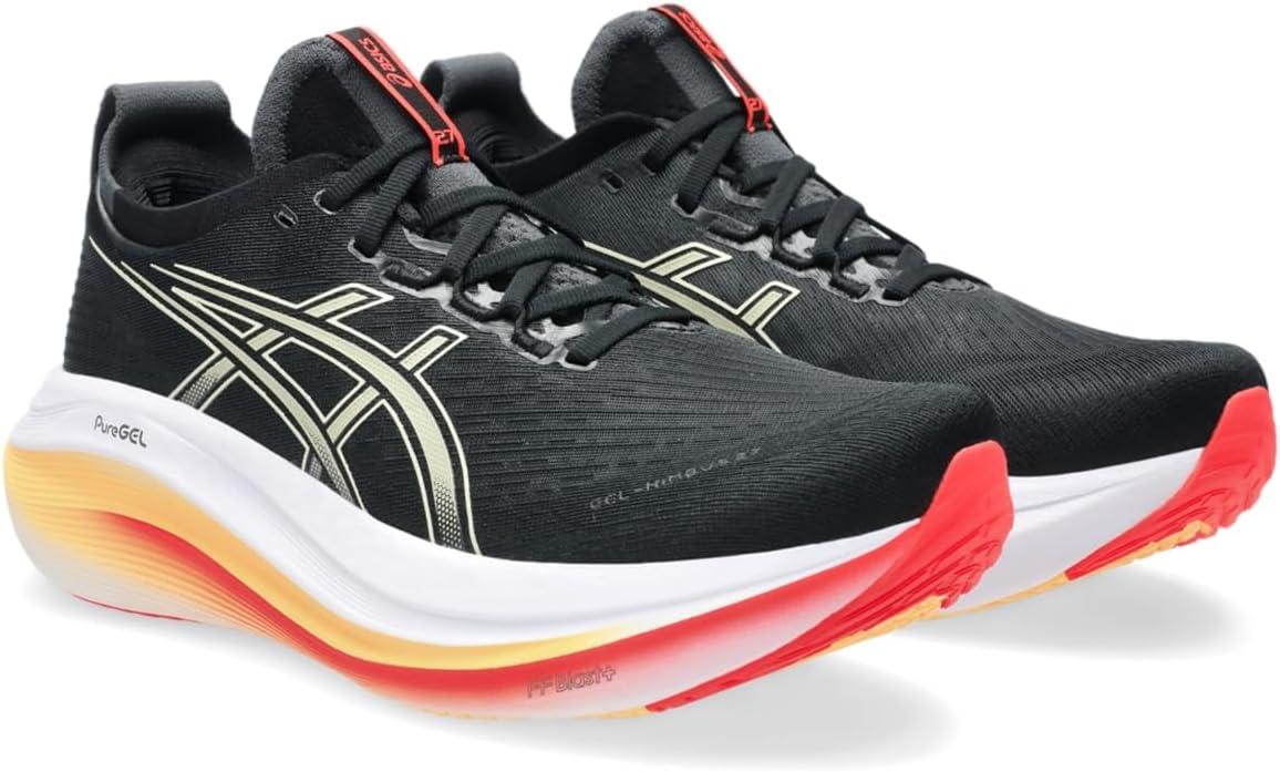 image:imageASICS Mens GelNimbus 27 Running ShoesBlackKhaki
