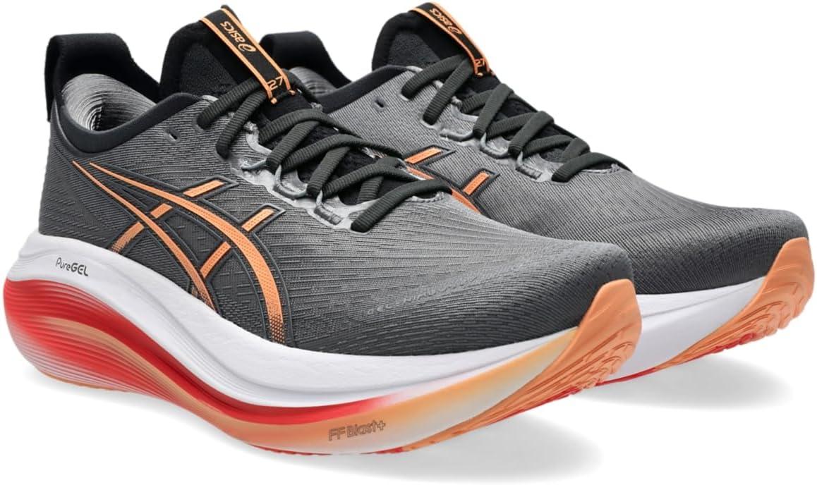 image:imageASICS Mens GelNimbus 27 Running ShoesCarbonMojave