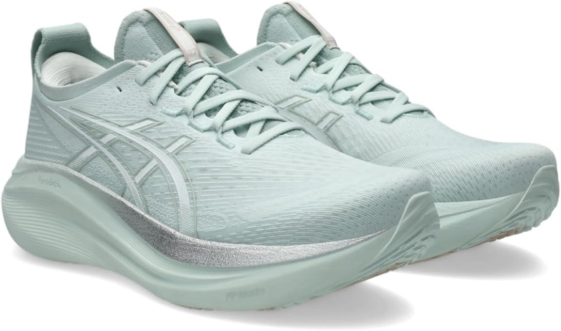 image:imageASICS Mens GelNimbus 27 Running ShoesPure AquaWhite