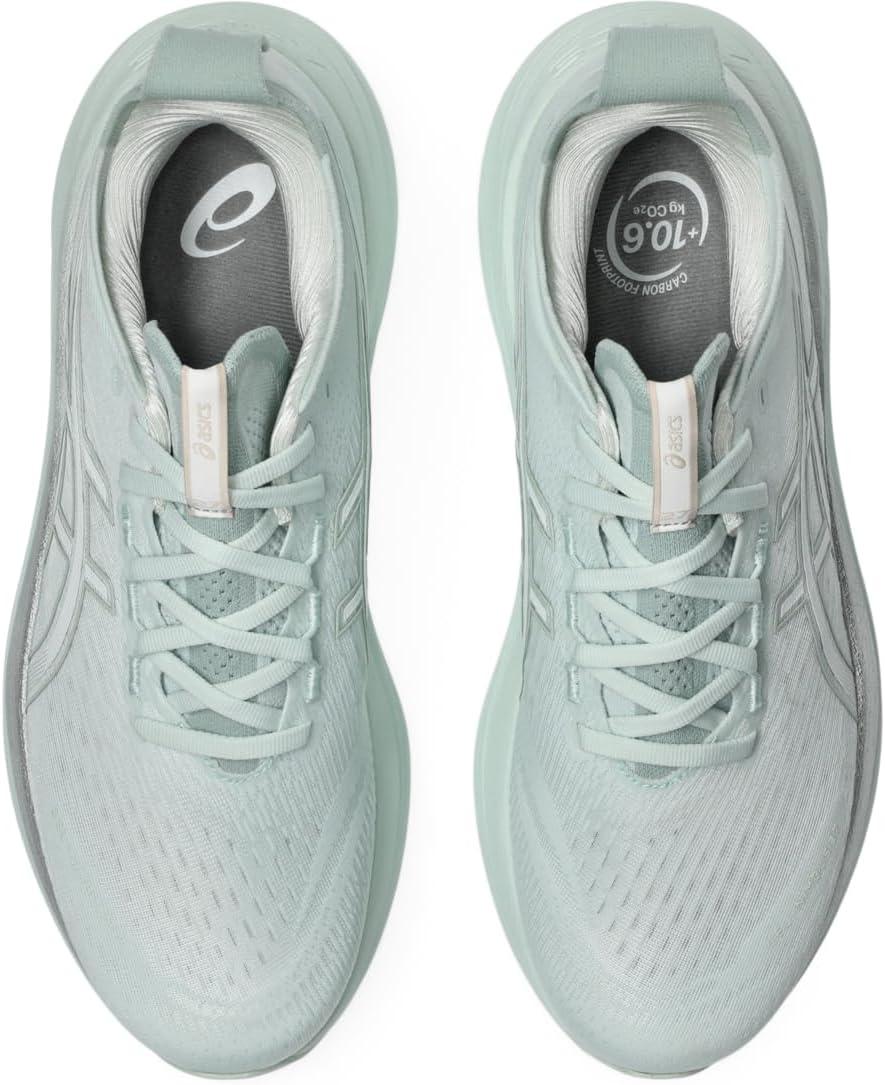 image:imageASICS Mens GelNimbus 27 Running ShoesPure AquaWhite