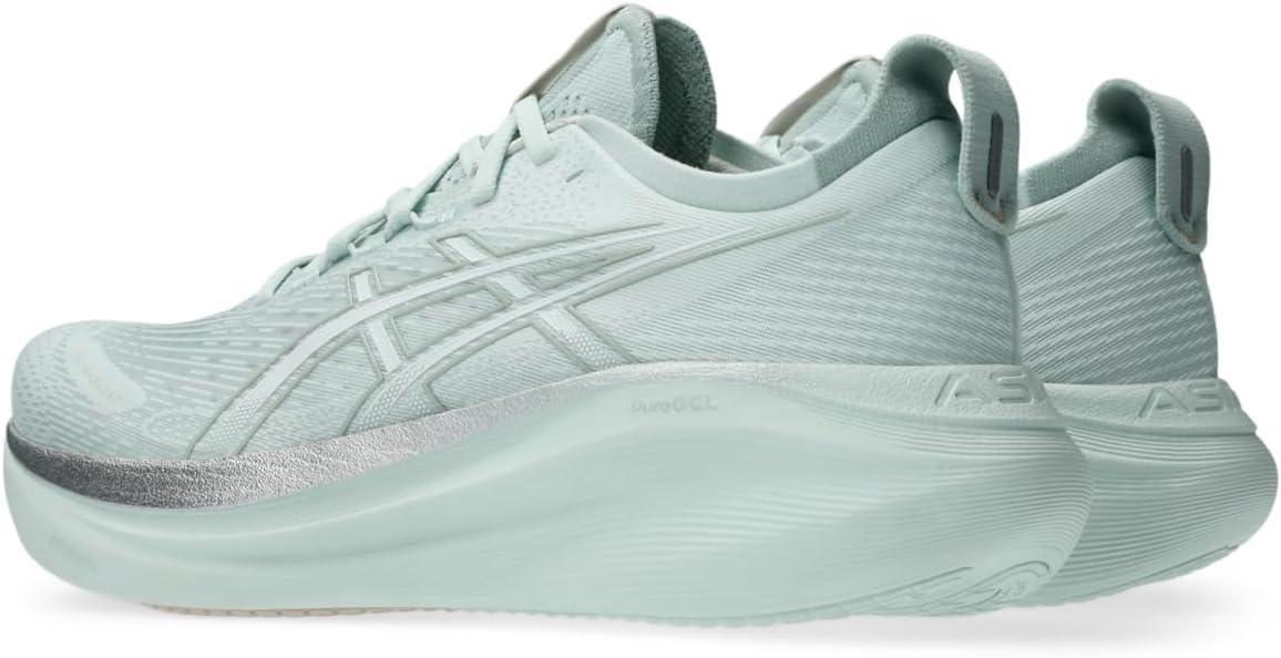 image:imageASICS Mens GelNimbus 27 Running ShoesPure AquaWhite