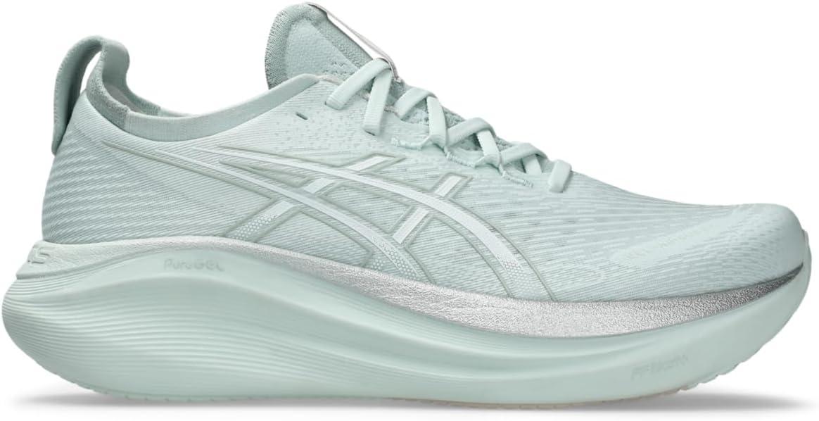image:imageASICS Mens GelNimbus 27 Running ShoesPure AquaWhite