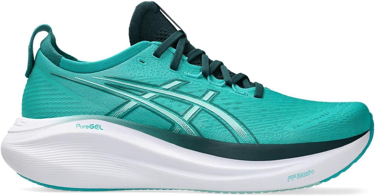 image:imageASICS Mens GelNimbus 27 Running ShoesWave Teal Saxon Green