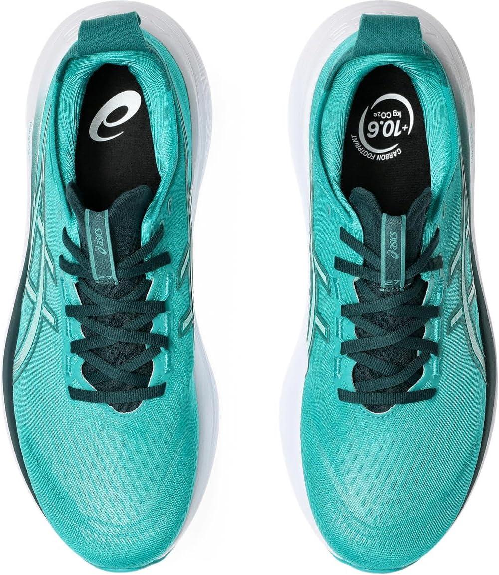 image:imageASICS Mens GelNimbus 27 Running ShoesWave Teal Saxon Green