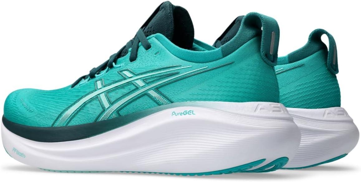 image:imageASICS Mens GelNimbus 27 Running ShoesWave TealSaxon Green