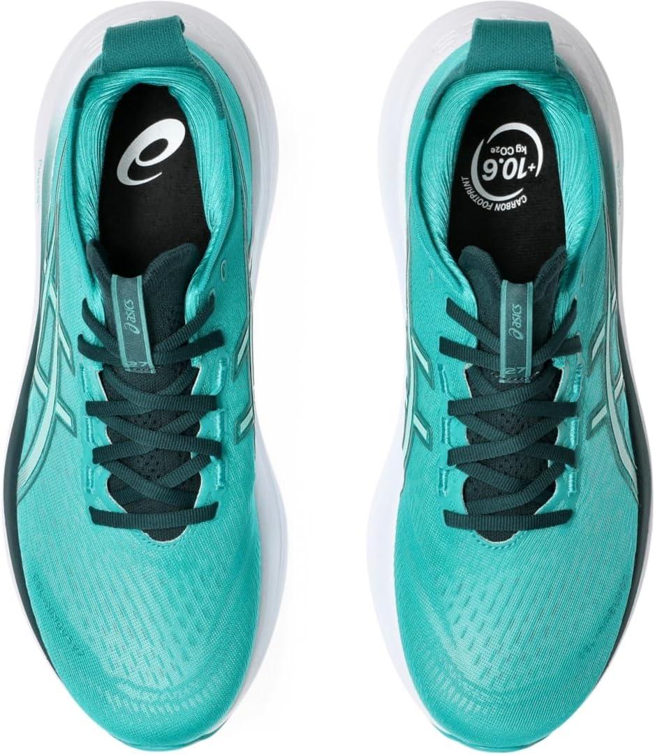 image:imageASICS Mens GelNimbus 27 Running ShoesWave TealSaxon Green