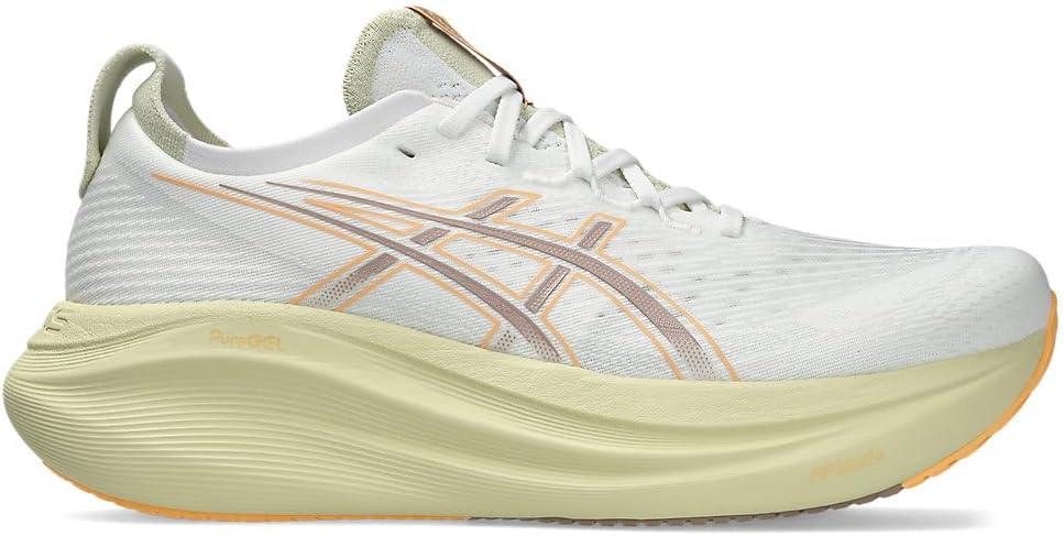 image:imageASICS Mens GelNimbus 27 Running ShoesWhite Fawn