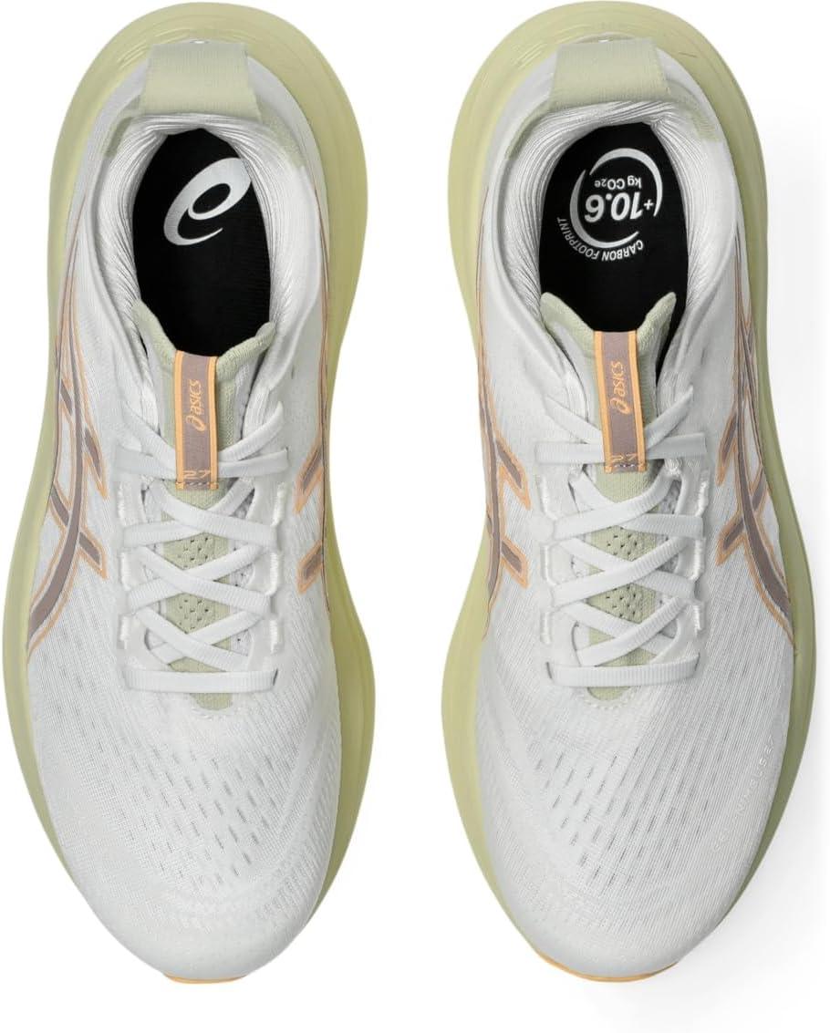 image:imageASICS Mens GelNimbus 27 Running ShoesWhiteFawn