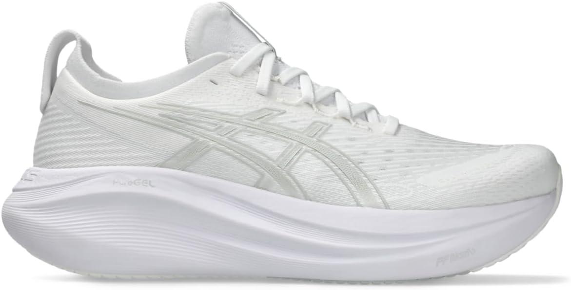 image:imageASICS Mens GelNimbus 27 Running ShoesWhiteGlacier Grey