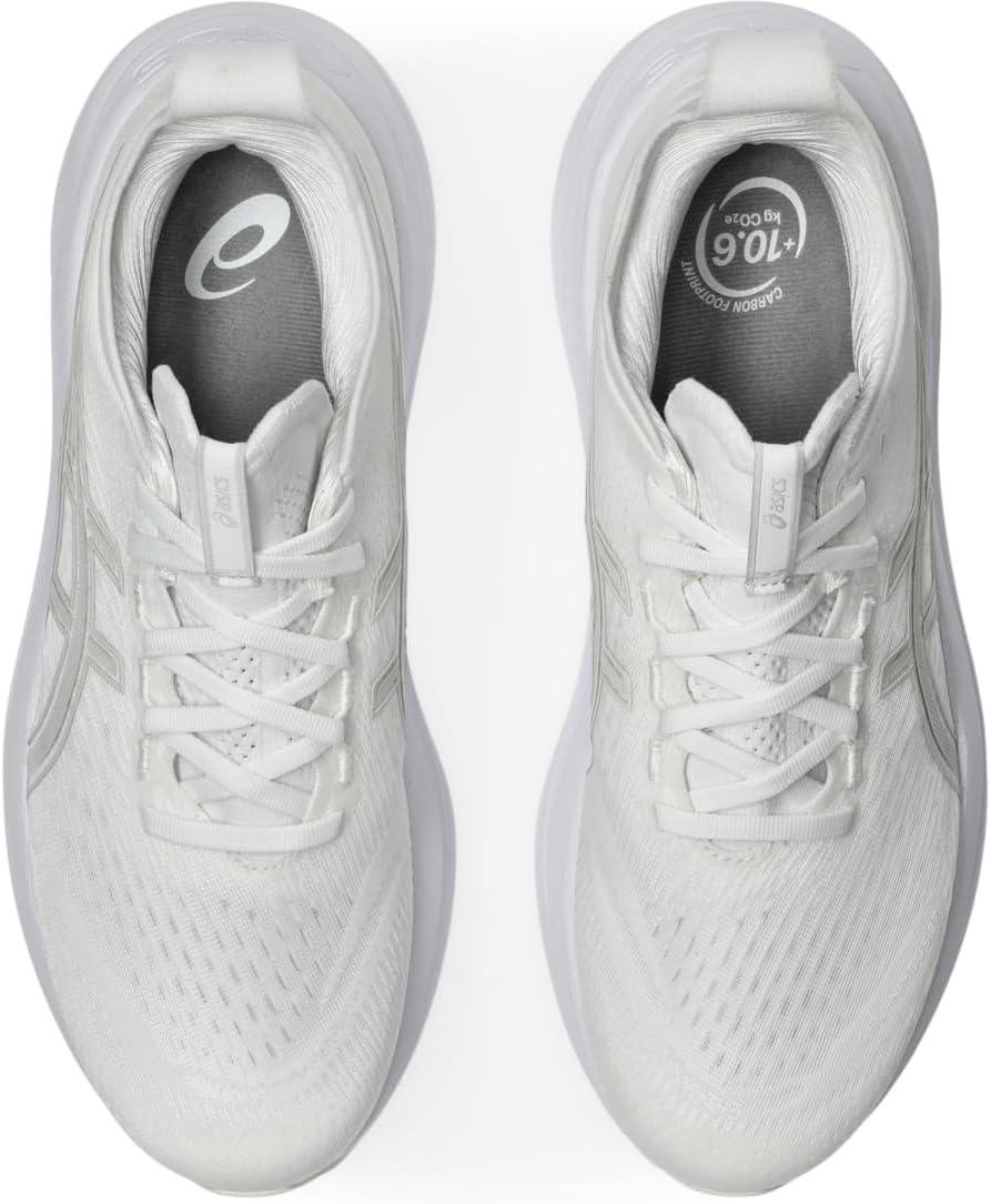 image:imageASICS Mens GelNimbus 27 Running ShoesWhiteGlacier Grey