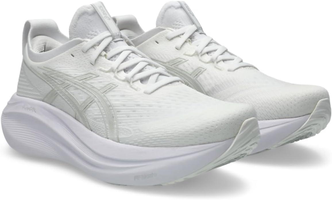 image:imageASICS Mens GelNimbus 27 Running ShoesWhiteGlacier Grey