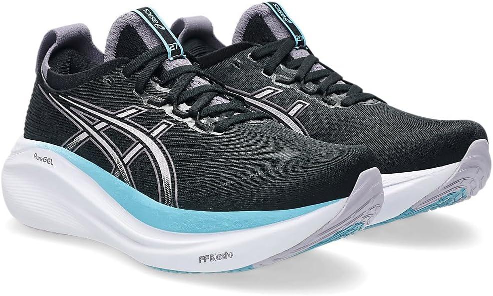 image:imageASICS Womens GelNimbus 27 Running ShoeBlack Dusk Violet