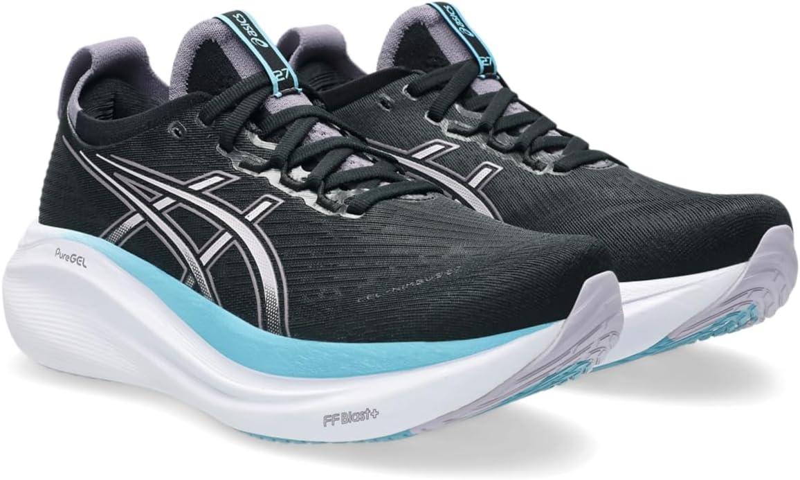 image:imageASICS Womens GelNimbus 27 Running ShoeBlackDusk Violet