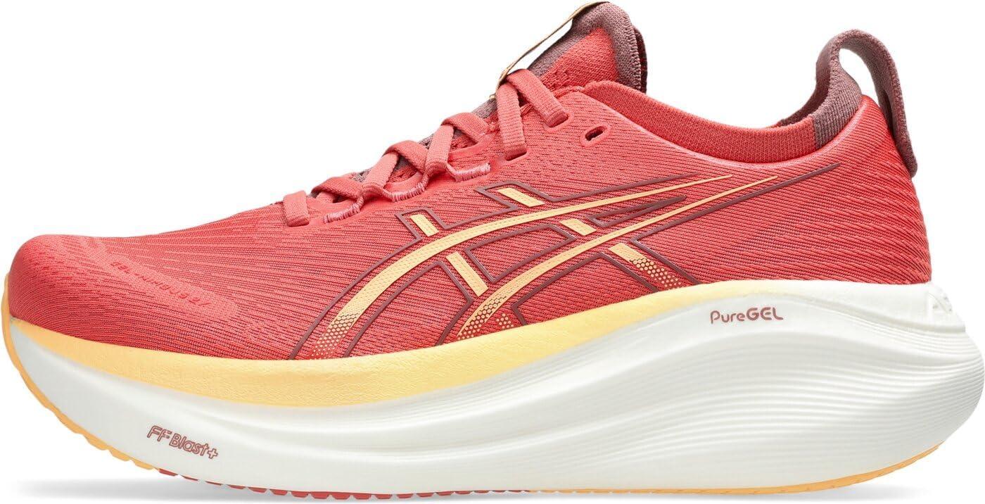 image:imageASICS Womens GelNimbus 27 Running ShoeDark Pink Clay Orange Glow