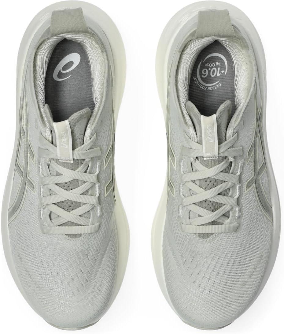 image:imageASICS Womens GelNimbus 27 Running ShoeLake GreyWhite Sage