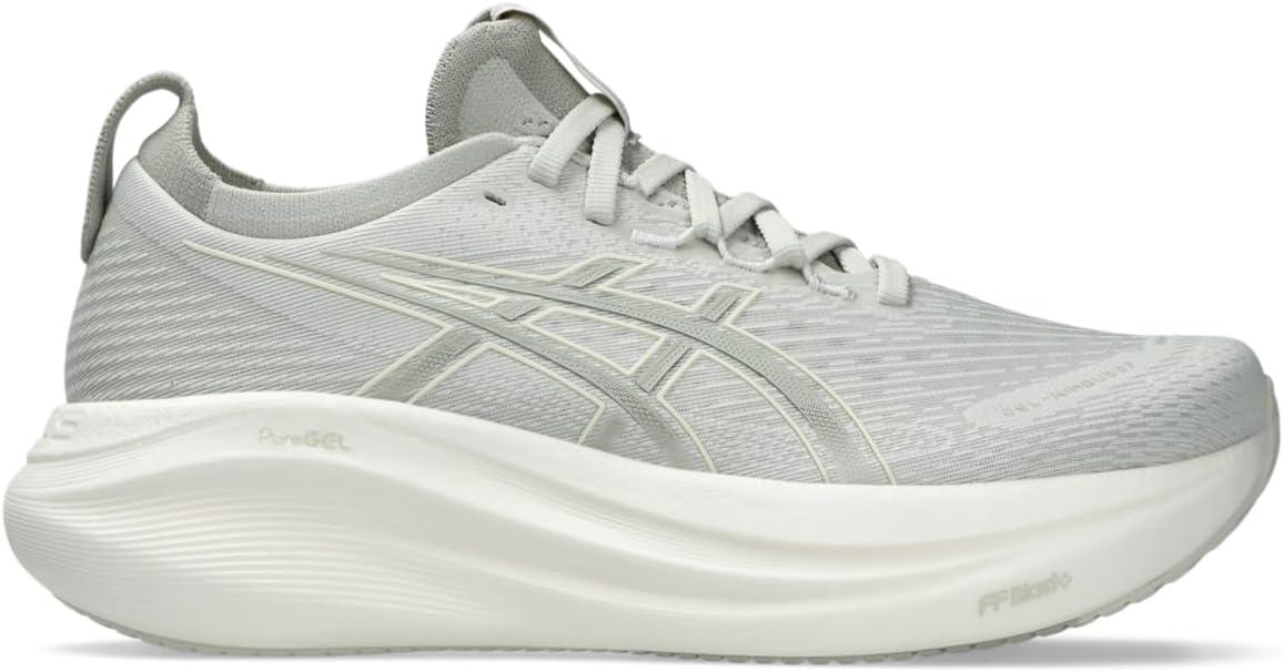 image:imageASICS Womens GelNimbus 27 Running ShoeLake GreyWhite Sage
