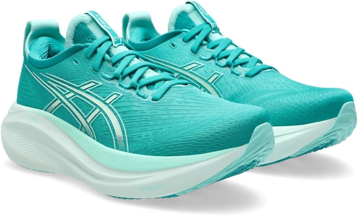 image:imageASICS Womens GelNimbus 27 Running ShoeWave TealIlluminate Mint