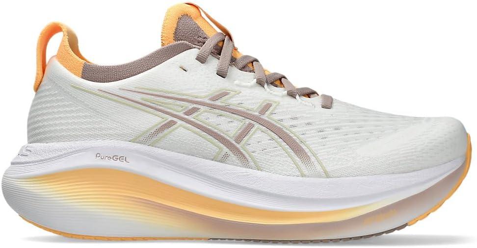 image:imageASICS Womens GelNimbus 27 Running ShoeWhite Fawn