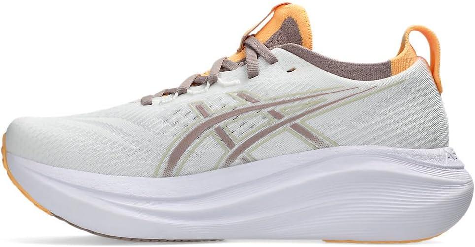 image:imageASICS Womens GelNimbus 27 Running ShoeWhite Fawn