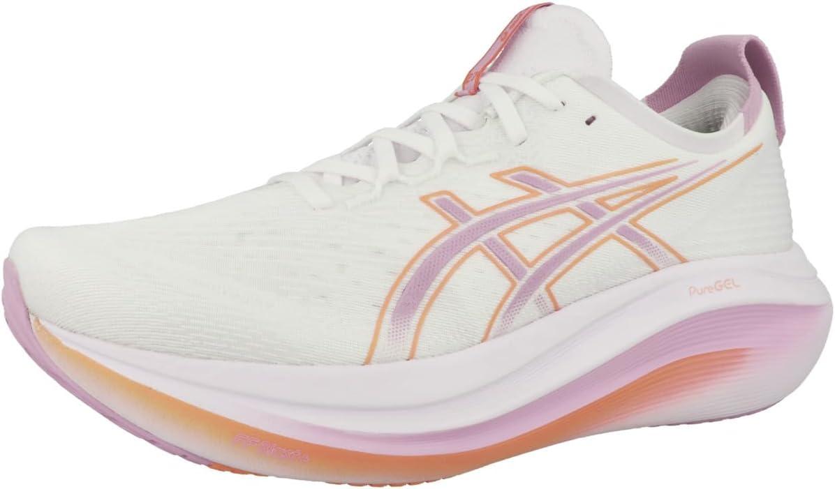 image:imageASICS Womens GelNimbus 27 Running ShoeWhite Light Ube 1012b753 101