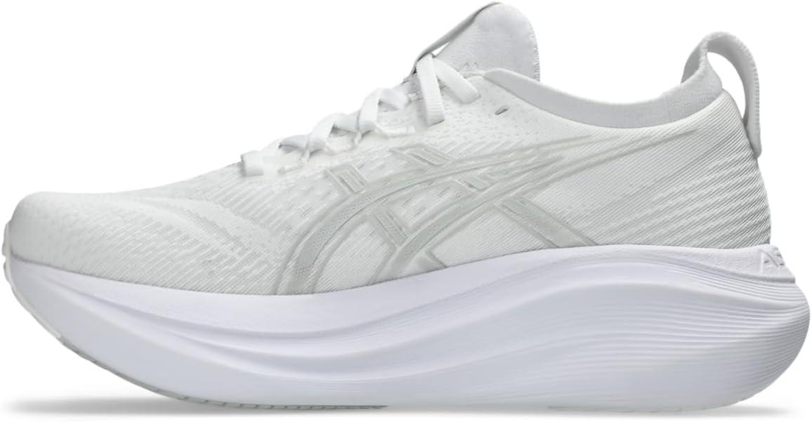 image:imageASICS Womens GelNimbus 27 Running ShoeWhiteGlacier Grey