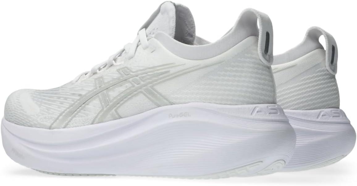 image:imageASICS Womens GelNimbus 27 Running ShoeWhiteGlacier Grey