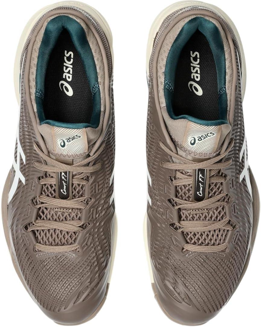 image:imageAsics Mens Court FlyteFoam 3 Tennis ShoesTaupe GreyWhite