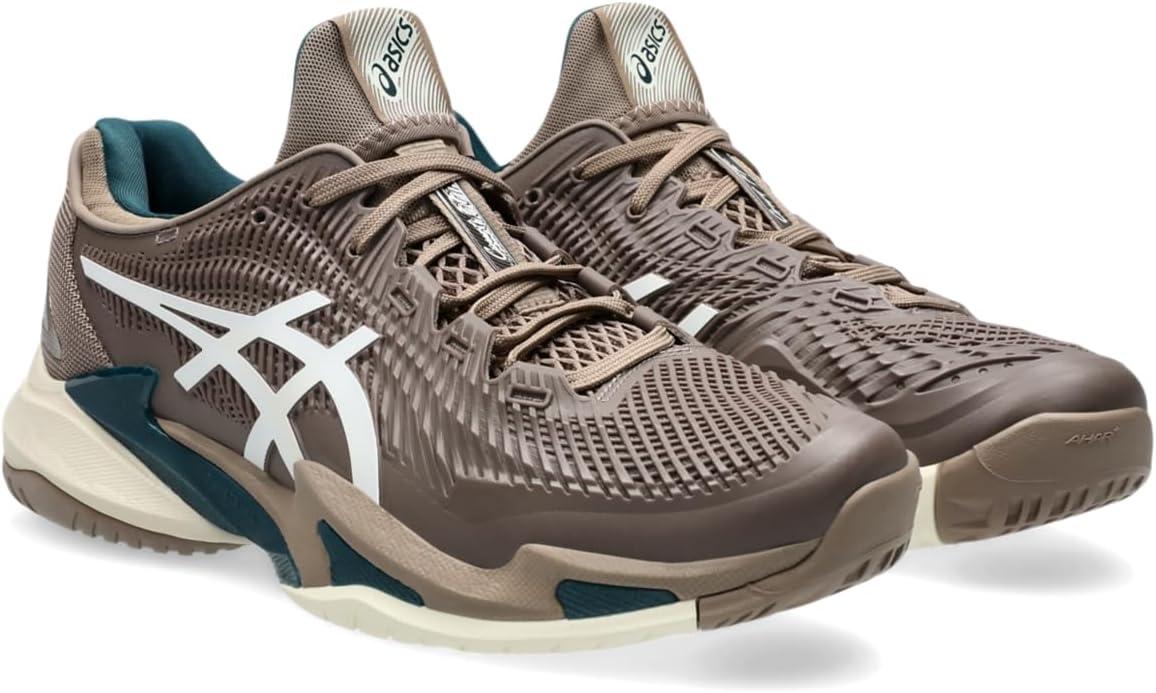 image:imageAsics Mens Court FlyteFoam 3 Tennis ShoesTaupe GreyWhite