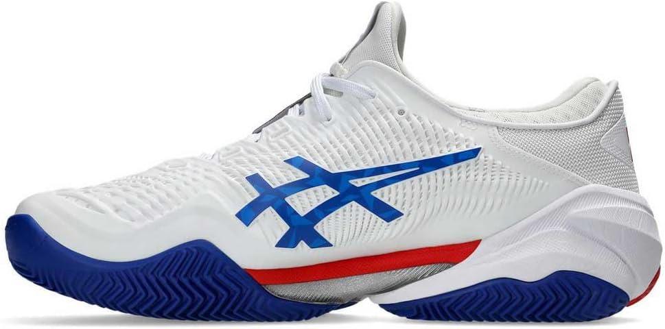 image:imageAsics Mens Court FlyteFoam 3 Tennis ShoesWhite Asics Blue