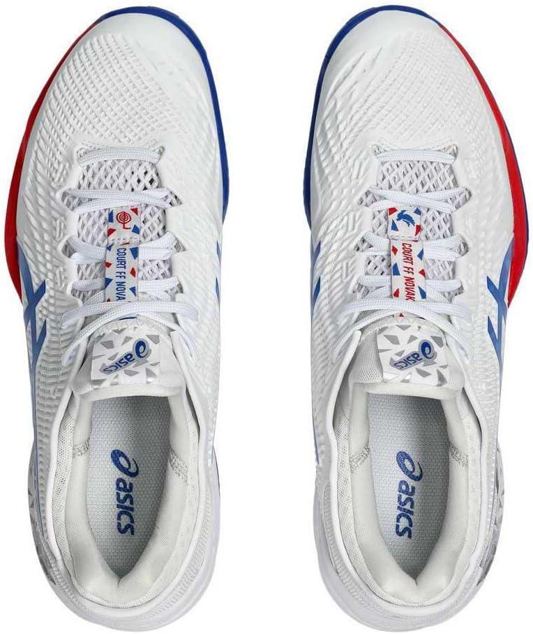 image:imageAsics Mens Court FlyteFoam 3 Tennis ShoesWhite Asics Blue