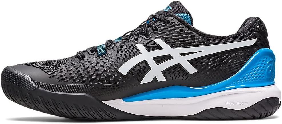 image:imageAsics Mens GelResolution 9 Tennis ShoesBlackWhite