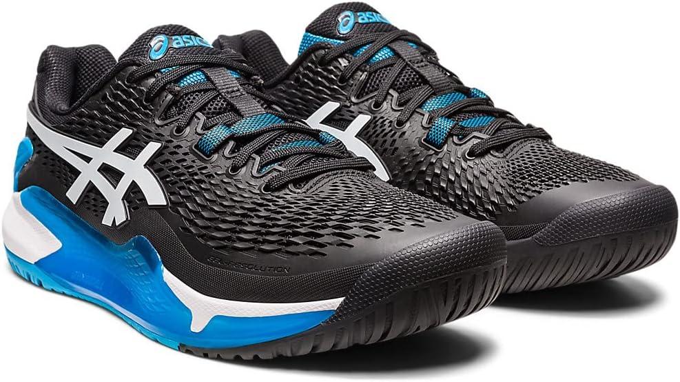image:imageAsics Mens GelResolution 9 Tennis ShoesBlackWhite